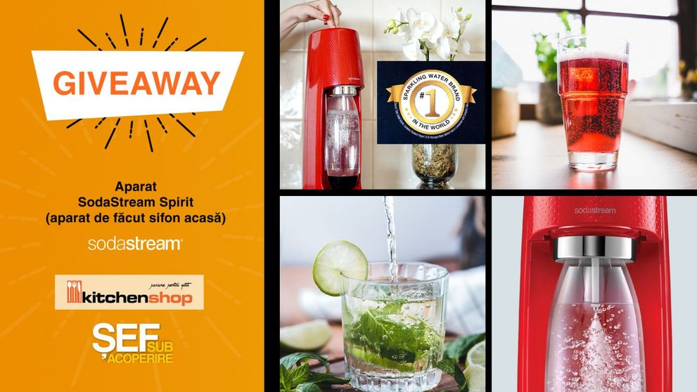 GIVEAWAY SĂPTĂMÂNAL. Răspunde la întrebare și poți câștiga un aparat SodaStream Spirit