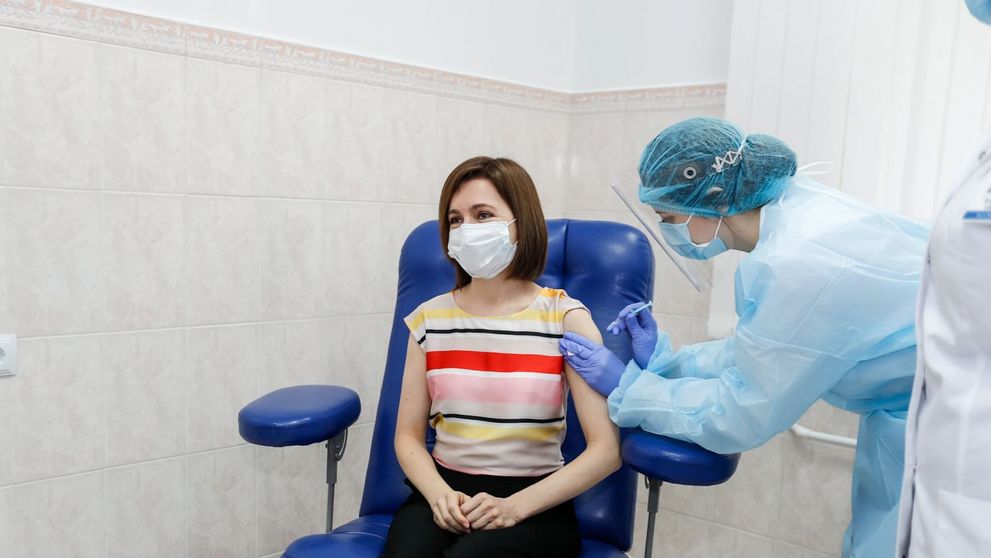Președintele Republicii Moldova, Maia Sandu, s-a vaccinat. Ce ser i-a fost administrat