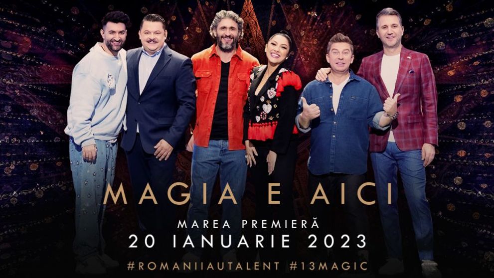 În ianuarie începe sezonul #13magic al celui mai iubit show de divertisment, Românii au talent!