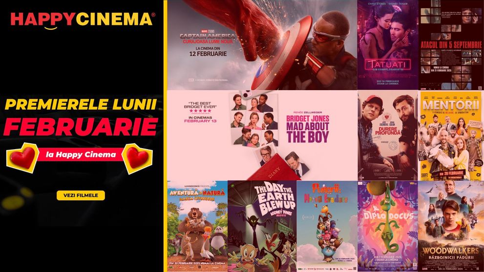 Luna februarie la Happy Cinema – filme pentru toate gusturile și vârstele!
