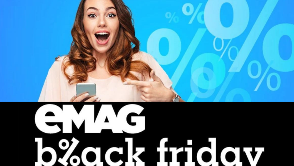 eMAG Black Friday e pe 12 noiembrie. Reduceri de 330 de milioane de lei la milioane de produse