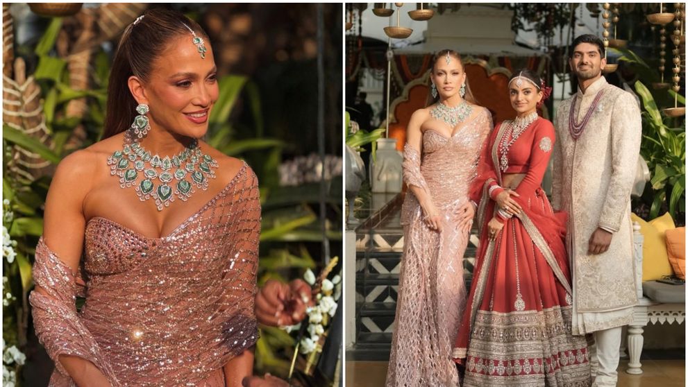 Jennifer Lopez, ca o zeiță hindusă la nunta miliardarilor din India. Ținuta ei spectaculoasă a eclipsat până și mireasa