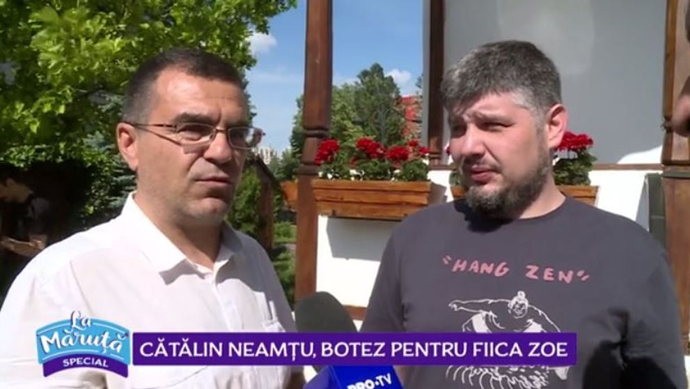VIDEO Cătălin Neamțu, botez pentru fiica Zoe