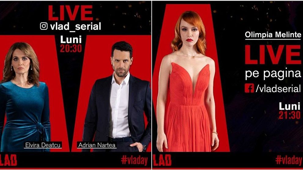 #VLADAY continuă. Actorii din VLAD vor fi LIVE pe Facebook și Instagram alături de fanii serialului