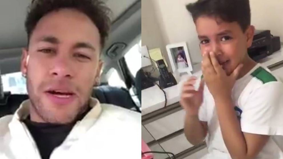 Ce ii spune Neymar pustiului care si-a pierdut tatal fotbalist! L-a facut sa planga - VIDEO