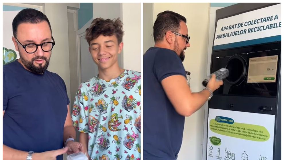 Cătălin Măruță și fiul său David au o tradiție, de a merge cu sticlele la reciclat. Reacția românilor care s-au întâlnit cu prezentatorul și cu fiul lui