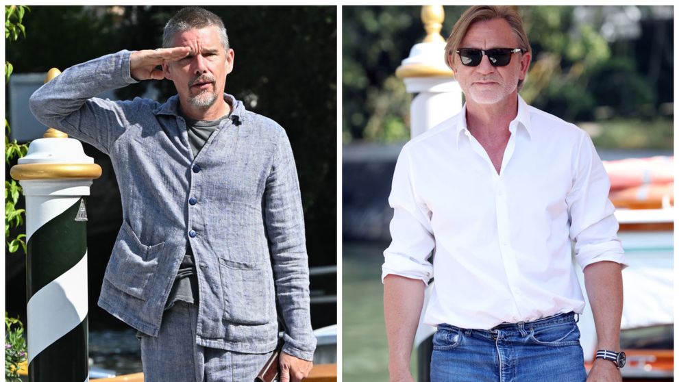 Ethan Hawke și Daniel Craig, în ținute dezamăgitoare la Veneția. Cândva s-au numărat printre cei mai atrăgători bărbați de la Hollywood