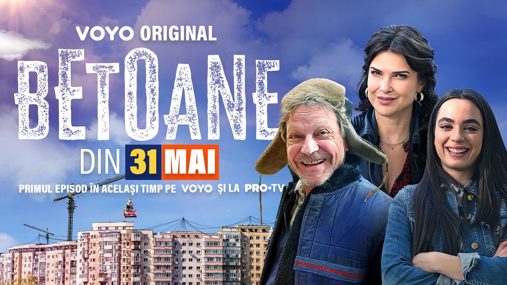Serialul VOYO Original BETOANE se pregătește de lansare!  Producția care îi are în rolurile principale pe Monica Bîrlădeanu și George Ivașcu va avea premiera în curând