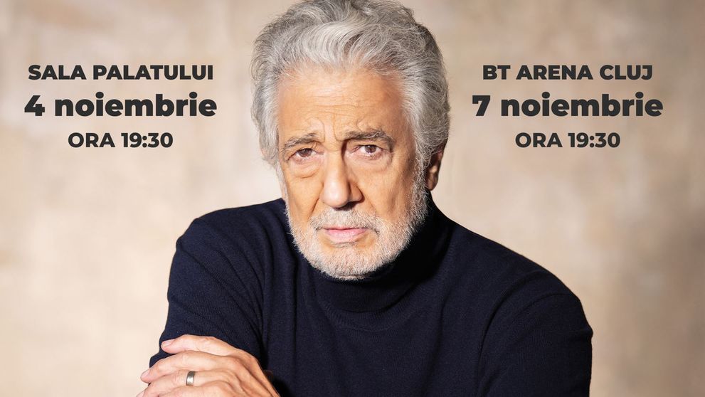Concertele din România ale tenorului Placido Domingo au fost reprogramate: 4 Noiembrie – București şi 7 Noiembrie Cluj-Napoca