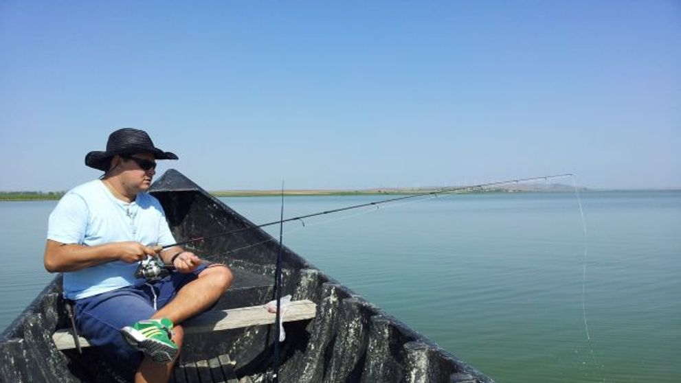 Mihai Bobonete, pescar de Delta in vacanta