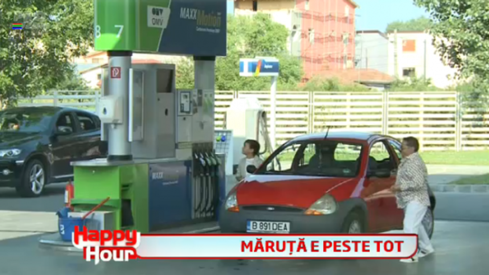 Farsa la benzinarie cu final neasteptat. Lui Maruta nu-i venea sa creada cand a vazut cine coboara din masinuta rosie