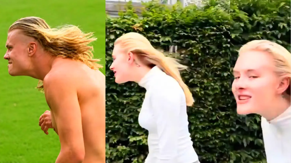 “Nu mă poate convinge nimeni că nu ești cu adevărat Haaland!” Tânăra suedeză care pare sora geamănă a fotbalistului: face milioane de vizualizări pe net imitându-l norvegian
