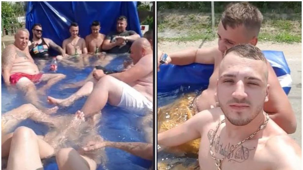 Și-au făcut piscină într-o remorcă și au plecat cu ea prin sat. Ce s-a întâmplat când i-a văzut Poliția