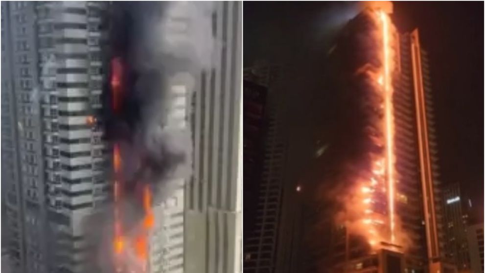 O clădire din Dubai a luat foc în toiul nopții! Mii de oameni au fugit de flăcări, speriați că ar putea să își piardă viața. Momentul izbucnirii incendiului a fost filmat. VIDEO