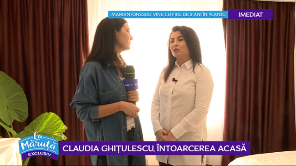 VIDEO Claudia Ghițulescu, întoarcere acasă