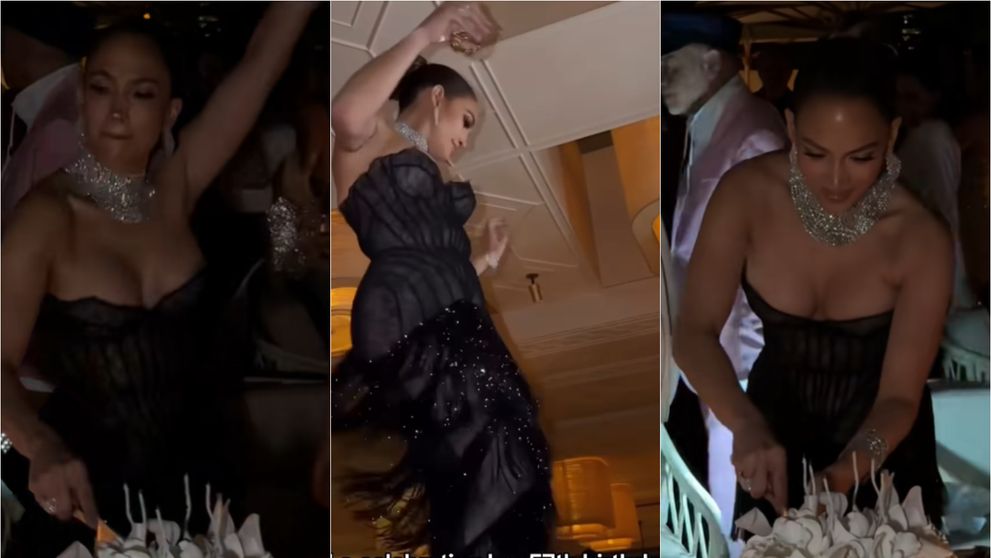 Jennifer Lopez, dans pe mese la petrecerea aniversară pe care i-a organizat-o românca Anastasia Soare. Cum a fost filmată diva latino la aproape 57 de ani