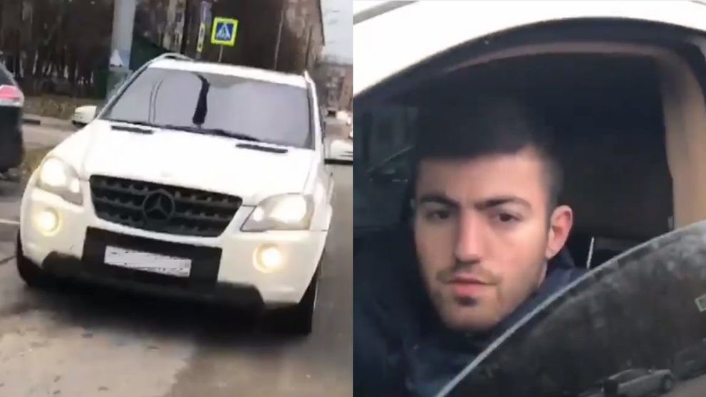Imagine uluitoare cand acest Mercedes alb e tras pe dreapta. Ce cara soferul pe scaunul din dreapta