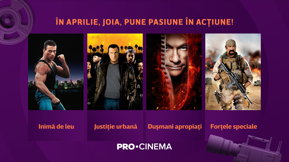 În luna aprilie, PRO CINEMA aduce distracția și acțiunea în casele românilor