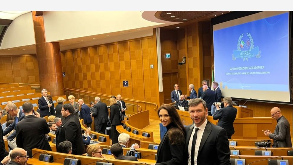 Soțul artistei Cristina Spătar a primit titlul de academician în Parlamentul Romei