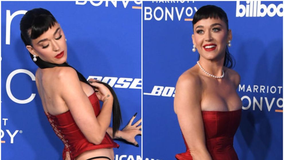 Katy Perry, apariție ridicolă. Rochia pare că acoperă tot, dar când s-a întors cu spatele, fanii au avut un șoc