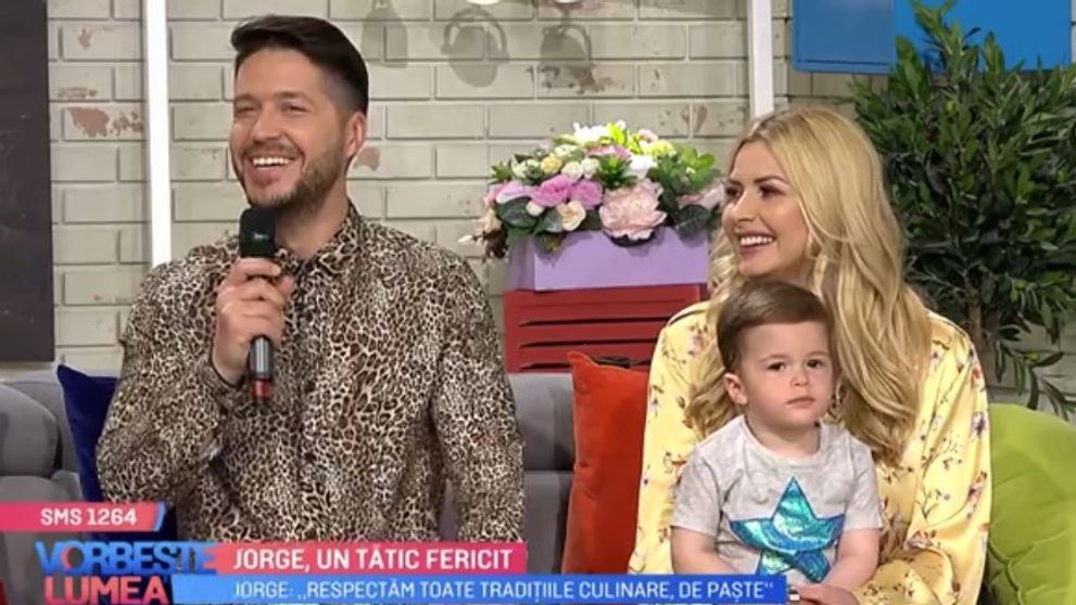 Jorge alături de familie în platoul Vorbește Lumea