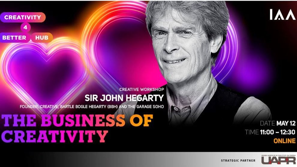 Sir John Hegarty, în Conferință Live la IAA „The Business of Creativity”