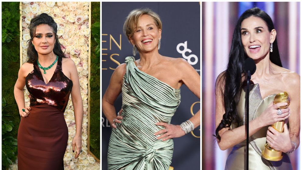 Sunt trecute de 60 de ani sau se apropie, dar bărbații le doresc la fel ca la 30! Demi Moore și Sharon Stone, irezistibile la 60+ la Golden Globes