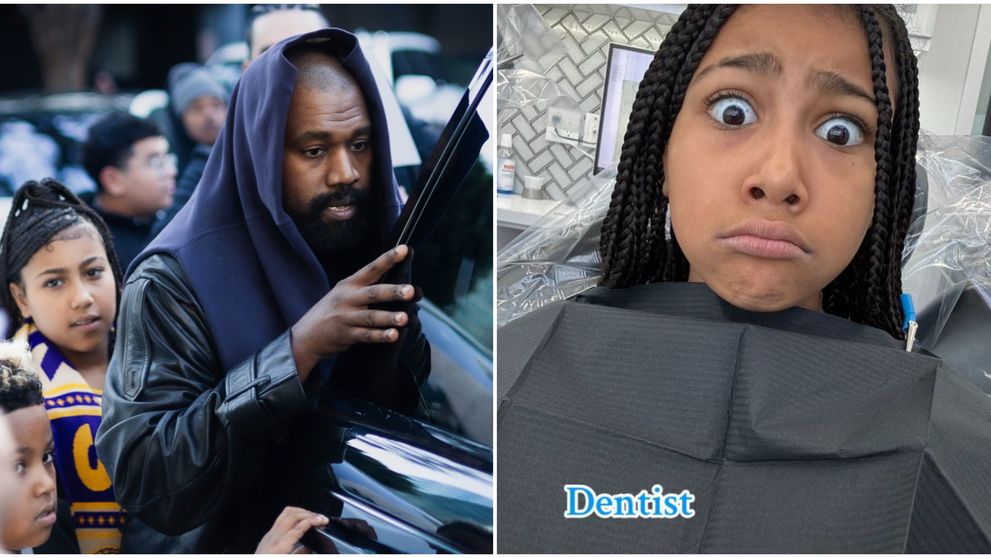Așa tată, așa fiică! După ce Kanye West și-a scos toți dinții și și-a pus plăci de titan, North West și-a „îmbrăcat” dantura în diamante